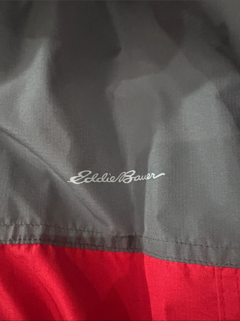 Eddie Bauer Red and Gray Hooded Jacket with removable camo liner for Kids